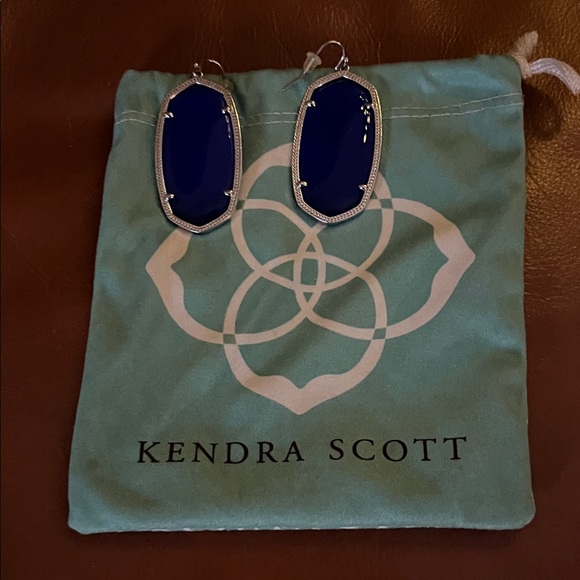 Kendra Scott Navy Blue Statement Earrings - Picture 1 of 2
